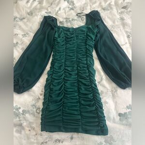 Hello Molly Teal Long Sleeve Dress